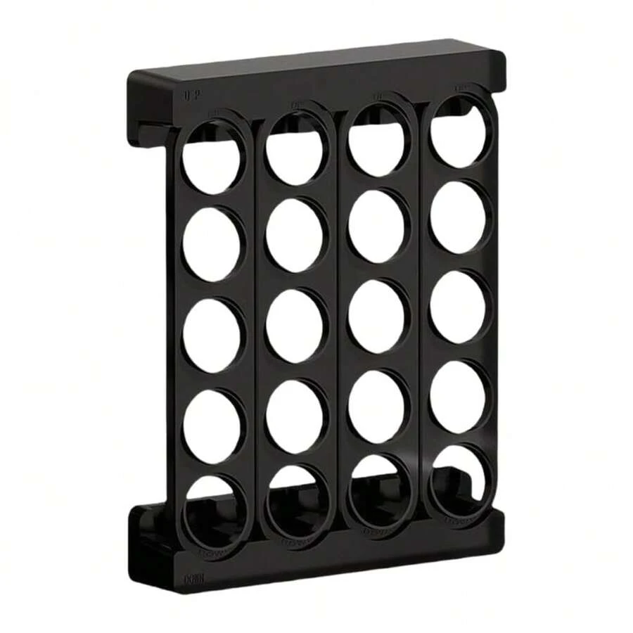 1pc Wall-Mounted Coffee Capsule Storage Rack, Adhesive-Backed Coffee Capsule Holder, 20-Capsule Capacity, Space-Saving Wall-Mounted ABS Display Rack, Kitchen Countertop Storage Rack