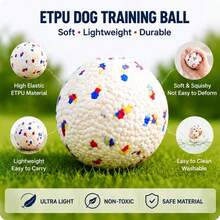 1pc Dog Elastic Ball, High Elasticity Durable Fetch Toy, Suitable For Small And Medium Dogs, Multi-Functional Teething Training Interactive Toy Ball, Dog's Favorite Ball-Shaped Toy - Multicolor - View 5