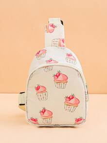 1PC Toddler Cute Printed One Shoulder Chest Bag, Heart/Bear/Unicorn/Bow/Dinosaur Cartoon Crossbody Bag, Adjustable Lightweight Comfortable Casual Small Sling Bag, Suitable For Toddler Daily School, Outdoor Travel Storage Shoulder Bag - Multicolor - View 23