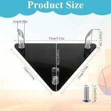Larrel Acrylic Football Display Stand, Stable Soccer Ball Stand With Feet Practical Triangular Ball Holder For Displaying Sports Memorabilia, Basketball, Soccer Balls, Football, Volleyball - ColorA - View 2