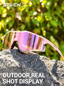 Gafas deportivas de ciclismo SCVCN, diseño clásico para hombres y mujeres, gafas para bicicleta de montaña, bicicleta de carretera y carreras, accesorios para exteriores como golf, pesca, escalada, senderismo, vacaciones y camping - Multicolor - Ver 2