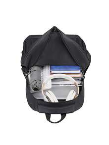 Mochila de viaje para portátil de gran capacidad para negocios para estudiantes, mochila impermeable para viajes cortos para hombres - Negro - Ver 4