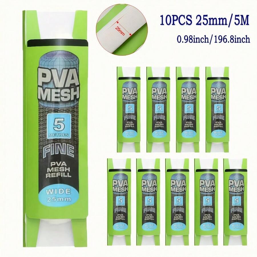 Jaring Pancing PVA, Kantong Pancing PVA, Jaring Larut Air untuk Memancing Ikan Mas, Alat Pancing, Ukuran 25mm/37mm - Putih - View 1