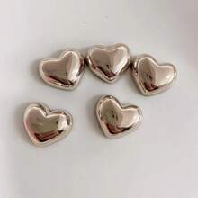 10/20pcs Cute Heart-Shaped Decorative Magnets, Gold And Silver Fridge Magnets, Small Home Kitchen Magnet Set For Office Whiteboard Decoration - Love - View 7