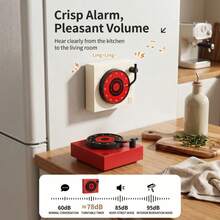 Timer Dapur Mekanik Gaya Pemutar Piringan Hitam, Timer Hitung Mundur Visual 60 Menit Tanpa Baterai Magnetik dengan Alarm Keras, Cocok untuk Memasak, Memanggang, Kecantikan, Belajar, dan Manajemen Waktu Kantor - MultiWarna - View 4