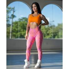 Women Sports Jumpsuits - Naranja Quemada - Ver 3