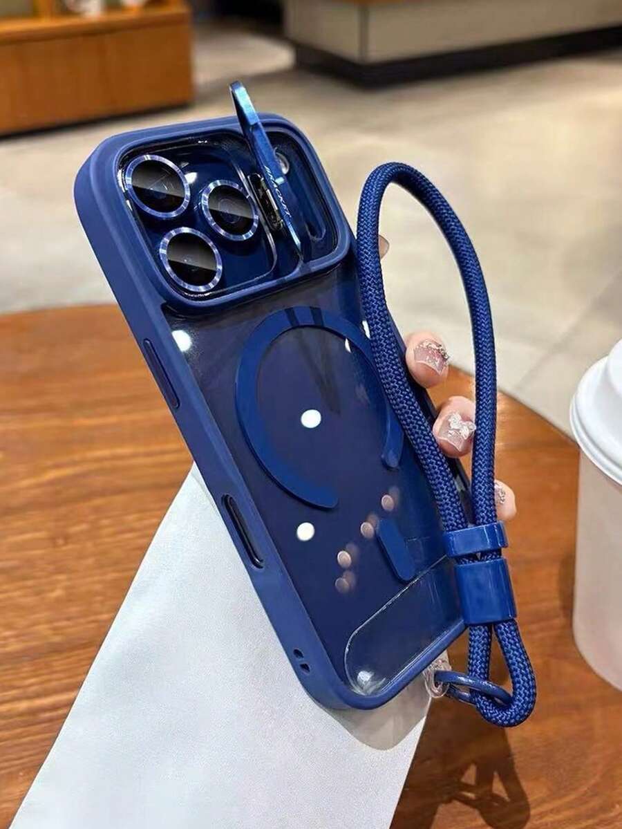 Wrist Strap Camera Mount Compatible With IPhone 17 Pro Max, Fits Magsafe Phone Case, Compatible With Iphone 17 15 16 12 11 13 14 Pro Max Plus Protective Case, Compatible With IPhone 18 Pro Max 18 Pro Smartphone Protective Cover - Navy - View 1