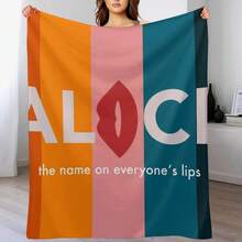 Alice Talkshow Host Cards Throw Blanket Nap Plaid On The Sofa Anime Camping Blankets - Black - View 8