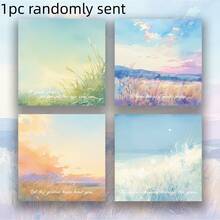Random 50/200pcs 7.62X7.62cm Sticker Set, Cartoon Forest Mushroom Sticky Notes, High Adhesion, Reusable Removable Stickers, Suitable For Journals, Planners, Office, School, Home, Large Quantity Cute Stationery Gifts - one-size - View 14