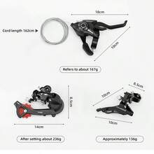 1件鋁合金一體式21速變速器，附碳鋼耐磨自行車速度控制器 - 彩色 - 查看 3