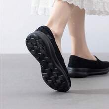 Skechers 女士立體蕾絲鏤空兩穿踩跟一腳蹬健步鞋透氣單鞋套腳休閒鞋 - 黑色 - 查看 8
