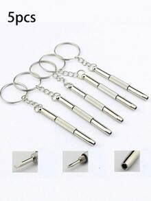5/10/50pcs Multi-Function 3-In-1 Eyeglass Screwdriver Set, Repair Tool, Portable Mini Screwdriver, Men's Tool - Silver - View 8