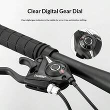 1件鋁合金一體式21速變速器，附碳鋼耐磨自行車速度控制器 - 彩色 - 查看 1