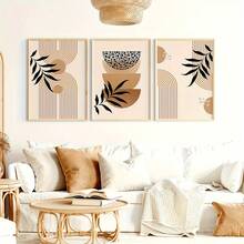 Minimalist Bohemian Wall Art Trio - Black And White Abstract Botanical Prints, Unframed , Create A Zen Gallery Wall For Bedroom, Office, Or Living Room - A - View 4