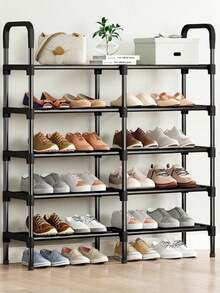 New 2-8 Tier Double Row Home Shoe Rack, Easy Assembly, Practical Storage Organizer, Autumn Home Decor - Multicolor - View 10