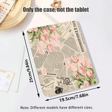 鬱金香與其他圖案彩繪效果平板保護殼，內建筆槽，附支架，適用於 Honor 8/9/10/X8/X8A/X9/X8Pro/X9Pro 及其他機型 / MatePad SE 11 吋 / MatePad 11 吋 / 11.5 吋，MatePad Pro Apple 10 代/11 代 2025 (A16)，Galaxy Tab A7/A9 及其他熱門機型 - 款式49 - 查看 2