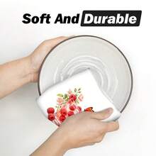 2/4/6pcs Strawberry Pattern Printed Kitchen Towels, Ultra-Fine Microfiber Soft High Absorbent Tea Towels, Dish Cloths, Cleaning Towels, Hand Towels, Suitable For Cooking, Baking, Wiping Cleaning And Kitchen Decoration, Kitchen Accessories, Daily Essential Items - Multicolor - View 10
