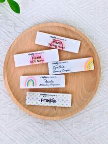 1/3/5pcs Customized Nurse Doctor Acrylic Name Badge, Intern Nurse Doctor Midwife Hospital Staff Pin, Hospital Employee Name Tag, Nurse Appreciation Gift Pin, Anniversary/Medical Party Souvenir - Multi-color (Rainbow) - View 11