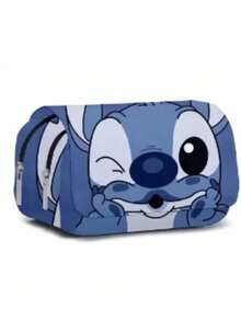 Lilo & Stitch Large Capacity Canvas Stationery Bag, Minimalist Solid Color Pencil Case For Students, Durable Pencil Pouch For Middle And High School Boys And Girls - Multicolor - View 8