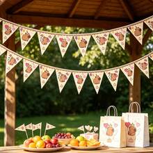 12PCS Capybara Party Decorations Pennant Banner Theme Triangle Flags Garland Banner Outdoor Indoor Home Adorable Dolphin Birthday Party Decorations Supplies - Capybara - View 5