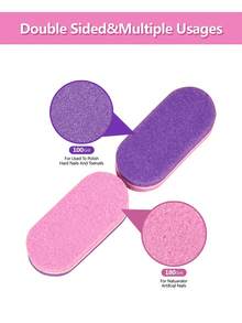 YBJK Mini Nail Polishing Sponge Set, Colorful Nail File Blocks, Nail Buffing Sponge Tools, For Nail Preparation And Polishing - Multicolor - View 3