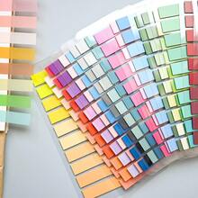 1pc/7pcs/20pcs Gradient Multicolor Mixed Index Sticky Notes, 200 Sheets Per Card, Self-Adhesive Page Markers, Office & Study Stationery, For File Classification And Note-Taking - one-size - View 3