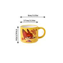 Disney Official Zootopia Nick & Judy Ceramic Mini Mug, Cute Cartoon Couple Water Cup, Home Coffee Cup, Souvenir, Random 1pc - Multicolor - View 9