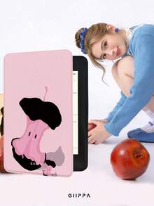 Apple Pattern Protective Case For 7/6.8/6 Inch Kindle Paperwhite (12th/11th/10th/7th/6th/5th Generation - 2024) | Kindle Colorsoft Signature Edition E-Reader Accessory, Cute Minimalist Protective Case With Hand Strap, Suitable As A Gift For Colleagues And Friends - Multicolor - View 6