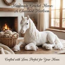 1pc Friesian Horse Crochet Set (Unfinished Beginner DIY Kit With Step-By-Step Tutorial And English Instructions)! Collectible Indoor Decor Ornament, Cute Gift For Birthday, Christmas And Valentine's Day. - DIY Crochet Kit - View 7