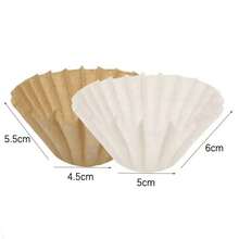 100/200pcs Coffee Filter Paper Drip Coffee Filter Paper Pour Over Coffee Filter Paper Cake Bowl Shape Coffee Filter Paper Back To School - Multicolor - View 8