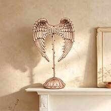 Acrylic Angel Wings Sculpture, Weather-Resistant Indoor/Outdoor Home Decor, Elegant Wedding And Mother's Day Gift, Classic Patio, Garden Or Shelf Desktop Decoration, Angel Decor, Garden Ornament, Design, High-Quality Craftsmanship, Decorative Figurine, Gift Shopper - 1PC - View 4