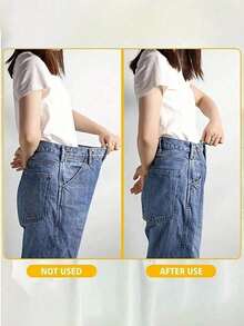 1pc Women's Metal Fashion Acanthus Pattern Waist Buckle, Detachable Adjustable For Pants And Skirts, Anti-Exposure, Suitable For Summer Daily Casual Use, Gift For Friends - White - View 2