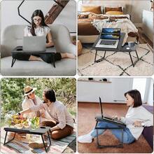 Foldable Laptop Bed Table & Sofa Lap Desk – Portable Adjustable Tray For Breakfast, Reading & Working - Black - View 6