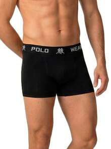 Kit 3 Cueca Boxer Masculino Polo Wear Original Adulto Masculina Premium - 2 Preto/ 1 Cinza - Visão 5