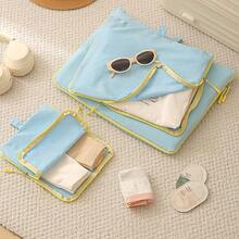 1pc New Vertical Storage Bag Handheld Large Capacity Makeup Bag Travel Hanging With Mirror Toiletries Bag PU Waterproof Cosmetic Bag - Multicolor - View 9