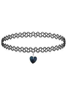1 buah Kalung Liontin Hati dari Tali Pancing Buatan Tangan, Kalung Choker Modis Retro yang Dipersonalisasi untuk Wanita - MultiWarna - View 14