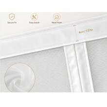 1pc Pure White Flexible Fine Mesh Mosquito Screen Door, Magnetic Seamless Auto-Closing, Multiple Sizes Available, No Drilling Easy Installation, Pet-Friendly Scratch-Resistant Durable, Breathable Mosquito-Proof Screen Door For Home Living Room, Balcony, Bedroom - Pure White Polyester Screen Door - View 7
