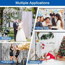 YAIUZGOO 2.6M X 3M Adjustable Background Stand, Portable Photography Backdrop Support Set, Includes Storage Bag And 4 Clips, Easy To Assemble, Suitable For Studio, Wedding, Party, Balloon Arch, Photo Booth And Events - View 2
