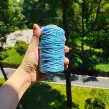 1 Roll Iridescent Glitter Crochet Yarn, 100g Shiny Metallic Color Crochet Yarn, Suitable For Handmade Knitting, DIY Macrame Weaving Craft Rope, Can Be Used For Bag Making - 100g - View 14