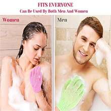 Gants de douche exfoliants double face, gants de gommage corporel, gants de douche exfoliants, gants exfoliants pour le corps, outils de nettoyage corporel exfoliants, gants de douche exfoliants, gants de serviette de douche pour les doigts, gants exfoliants double face, pour le spa, le massage et le gommage du corps, accessoires de bain, gant de bain, gant de bain à cinq doigts, tampon à récurer, gants de massage double face - Multicolore - Voir 10