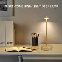 Modern Space Cupid Tall LED Desk Lamp, Portable Metal Atmosphere Lamp, Three-Color Stepless Dimming Function, Creative Restaurant Bar Bedroom Decorative Lighting, Touch Sensor, USB Charging Port, Suitable For Bedroom, Living Room And Other Places - Multicolor - View 5