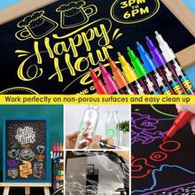 8 Colori Pennarelli a Gesso Punta Fine - Lavabili, Multi-Superficie, Penne Artistiche Vibranti Adatte per Lavagne, Vetro e Altro, Ideali per Forniture Scolastiche e la Stagione del Ritorno a Scuola - Specifiche multiple - Visualizzare 8