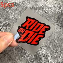5pcs "RIDE OR DIE" Bicycle Stickers, Waterproof PET Material, Scratch-Resistant, Vibrant Colors, Can Decorate Bicycle Frame, Suitable For Road Bikes, Bicycles, Mountain Bikes, Cycling Decoration Accessories, Ideal Choice For DIY Enthusiasts And Cycling Lovers. - Multicolor - View 11