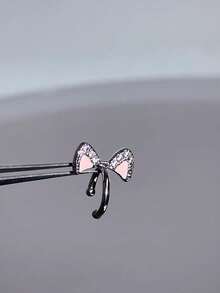 1pc Cute Rabbit Ear Unique Design Ear Clip For Women, Sweet Cat Ear Playful Ear Cartilage Clip Ear Jewelry - Multicolor - View 9