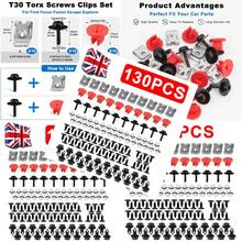 130Pcs Clips Fit  Fiesta Wheel Arch Splash Guard Shield Bumper Wing Lining - A - View 3