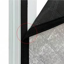 1pc Black Zippered Curtain, Windproof & Warm Winter Window Curtain, Bedroom Cold-Proof Sealing Window Insulation Film - Black - View 9