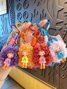 1pc Nifu Pendant/Bag Charm Keychain/Car Keychain/Women's Jewelry/Women's Bag Accessory/Birthday Gift For Friends - Multicolor - View 9