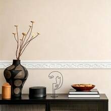 1pc Crown Decorative Line 3D Flexible Foam Wall Decor Strip, Peel And Stick Self-Adhesive Baseboard Trim, Decorative Wallpaper Border, Vintage Style Wall Edge Strip, Suitable For DIY Hotel Decoration, Plastic Material - A - View 8