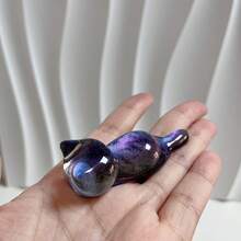1pc DIY Epoxy Resin 3D Cute Cat Lying Down Keychain Pen Holder Plaster Figurine Silicone Mold - White - View 4