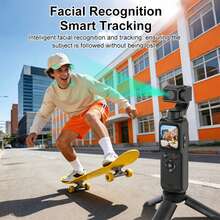 POCKET High-Definition 4K Pocket Action Camera, 330° Automatic Left-Right Tracking Rotating Video Recorder, Equipped With 1.72-Inch Touch High-Definition Display Screen, 12 Million Effective Pixels, WIFI Connection For Instant Photo Sharing, One-Click Rotating Selfie Vlog Camera, 18x Digital Focus, Supports USB Charging, Comes With Tripod, Convenient For Carrying And Use. - 查看 7
